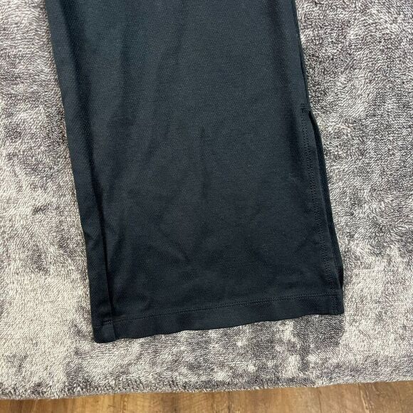 Maeve Anthropologie Ponte Knit Flare Split Ankle Pants Pull On Black Women's S - Picture 3 of 13